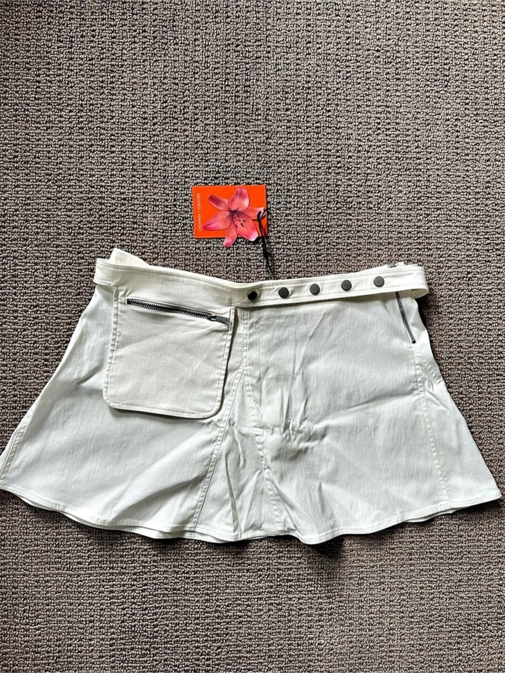 NWT Siedres x Mango White Mini Skirt